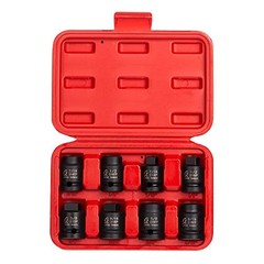 Sunex Tools 8-Piece CR-MO Steel Socket Set, 1/2-Inch Drive, Pipe Plug,