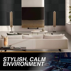 52 Pack Acoustic Panels 1 X 12 X 12 Inches – Acoustic Foam – High Density- Sound