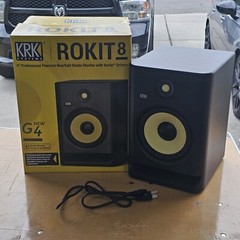 KRK RP8G4 Active Studio Monitor With Original Box Tested Works