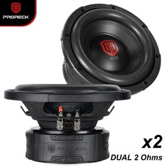 PRORECK 408-D2 8″ 1200W Car Subwoofer 2PCS Dual 2 Ohm Stereo Competition Woofer