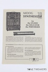 Moog Synthesizer Model 12 Modular System Spec Sheet Ad VINTAGE SYNTH DEALER