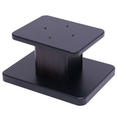 Black Walnut Speaker Stands for Bookshelf & Desktop, MDF/PVC, Pair