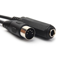 6.35mm Female 1/4″ TRS to DIN 5 Pin MIDI Cable Adapter for Speaker,Amplifier NEW