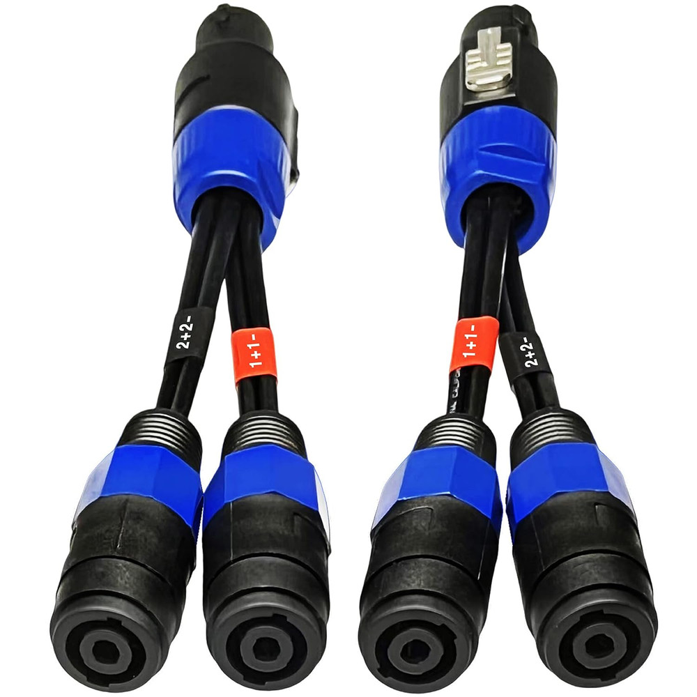 CESS-203 Unbalanced 4-Pole Type Speakon Plug Break Out to Dual 2-Pole…
