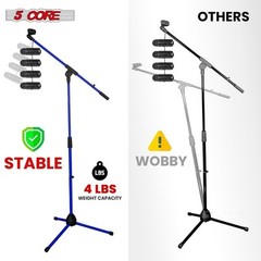 5Core Tripod Mic Stand Adjustable Holder Floor Microphone Boom Arm