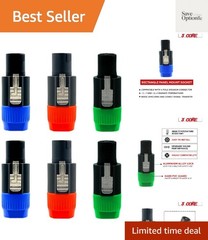 4 Pole Speakon Connector with Twist Lock Audio Male Plug 6 Packs –