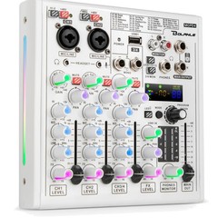4-Channel DJ Mixer with 100 DSP Effects, USB Audio Interface & Bluetooth – Pr…