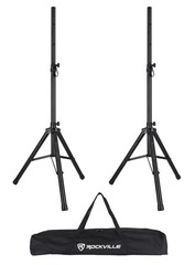 Pair Rockville SS6 Universal 35MM Tripod DJ PA Speaker Stands+Carry Bag Portable