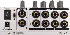 MM-242 4 Stereo / 8 Mono Channel Mini Mixer with Mono/Stereo Mode, ¼” Inputs and