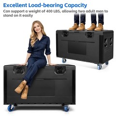 Cable Trunk ATA Road Case Heavy Duty Utility Road Trunk Flight Case with Wheels