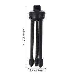 1 Set 2Pcs Plastic Microphone Tripods Practical Mic Table Stands (Black)