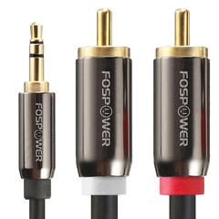 FosPower 3.5mm to RCA Cable (25FT), 25 Feet, Black, White, Red/Multicolor