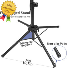 Mic Stand, Microphone Stand Floor Boom Mic Stand with Tablet Phone Holder Height