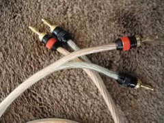 STRAIGHT 8, 10′ 8GA PR SPEAKER CABLES 742 STRAND OFC PER CONDUCTOR WITH BANANAS