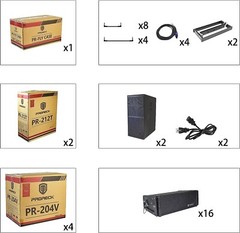 Proreck Venue Set 10000W Stereo/Mono PA Speaker System Combo Set for Live show