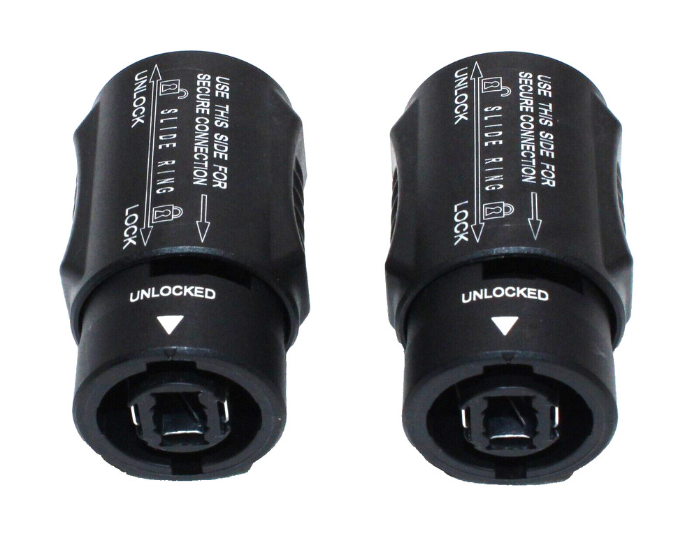 (2) Two Genuine NEUTRIK NL4MMX Female 2 & 4 Pin Coupler Female Adapter (Lockable