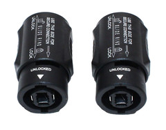 (2) Two Genuine NEUTRIK NL4MMX Female 2 & 4 Pin Coupler Female Adapter (Lockable