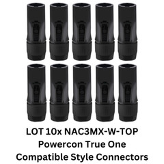 10x NAC3MX-TOP Neutrik Style PowerCON TrueOne True1 TrueCon IP65 Water Connector