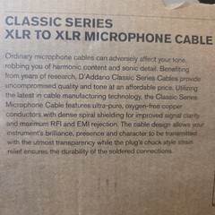 D’Addario Classic Series XLR M to XLR F Microphone Cable 50 Foot PW-CMIC-50