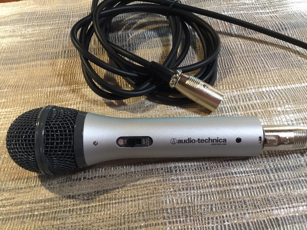 Audio-Technica ATR2100-USB Dynamic Microphone For Music & Podcasting & Cable
