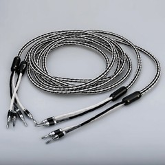 8N OCC Copper 8AG HiFi Audio Speaker Wire Cable with Banana Y U Spade Plug