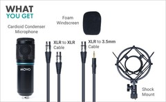 PC-M6 Universal Cardioid Condenser Microphone with XLR and 3.5mm, Shock Mount…