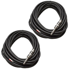 Qrw25Pair 25-Feet Raw Wire to 1/4-Inch Speaker Cable, 16 Guage, Pa/Dj/Home Audio