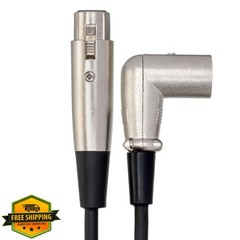 Hosa XRR-103 Balanced Interconnect, XLR3F to Right-angle XLR3M, 3 Feet