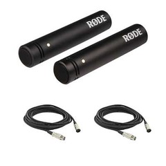 Rode M5 Small-diaphragm Condenser Microphone – Matched Pair with 2 20 foot XLR C