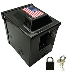 RV/EV 50 Amp 125/250 Volt Power Outlet Box with Flag, Black RVPNR588F