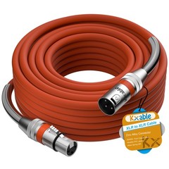 Premium 30ft XLR Mic Cable Heavy Duty 22AWG OFC Shielded 3-Pin Zinc Alloy Con…