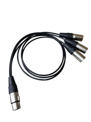 Premium 3 Way XLR Splitter Cable, Microphone Y Cable for Professional Audio Reco