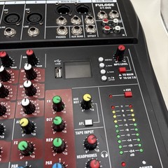 Fulode 8 Channel Bluetooth Studio Audio Mixer Live Sound Mixing Needs Power Cord