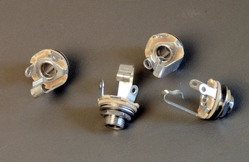 (4 PACK) REAN NYS229 1/4″ Mono/TS Panel Mount Jacks W/ Washer and Nuts