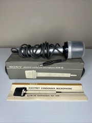 Sony ECM-18 Electret Condenser Microphone Original Box w/ Paperwork