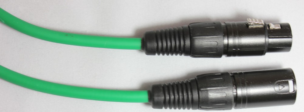 1M Green Sunrise Star Quad Balanced microphone cable – XLR-M to XLR-F