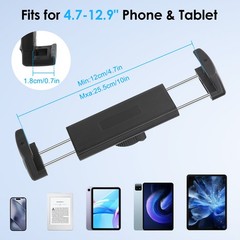 Music Microphone Stand Holder Mount for 4.7-12.9″ Tablet iPad Phone Samsung Tab