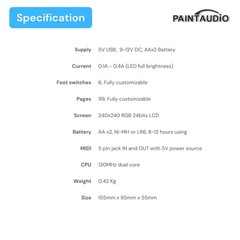 Paint Audio MIDI Captain MINI 6 Foot Controller Multi-Effects Keyboards Synth…