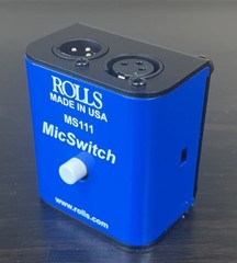 Rolls MS111 Mic Switch On/Off Latching or Momentary Microphone Mute Switch