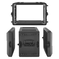 VEVOR 6U Rack Case Rackmount Flight Case 12 in with Microphone Compartments