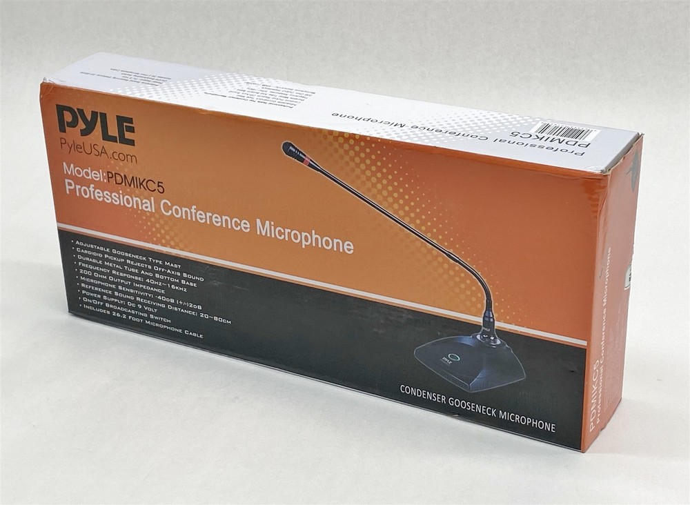 Pyle PDMIKC5 Desktop Gooseneck Wired Microphone System Black NEW