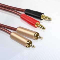 MEIRIYFA 2RCA Plugs to 2 Banana Speaker Wire, Dual Plug RCA…