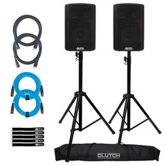 Alto Professional TX408 8″ Powered Active DJ PA Speaker Pair w Stands