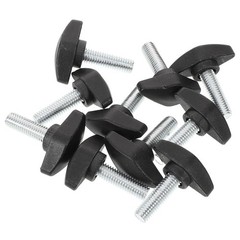 10Pcs Reusable Mic Stand Screws Black PP and Carbon Steel for Mic Clamp