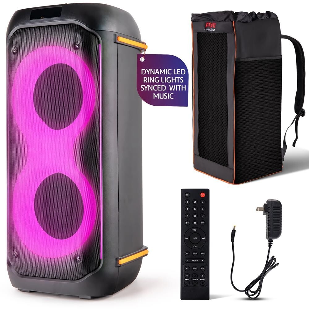 Pyle Compact BT PA Party Speaker System – Two-Way Speaker Karaoke Machine, 160W