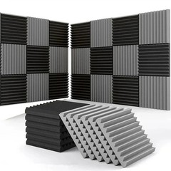 18Pack Black Acoustic Panels 12″X12″X 0.4″ Sound Absorbing Soundproof Wall Panel