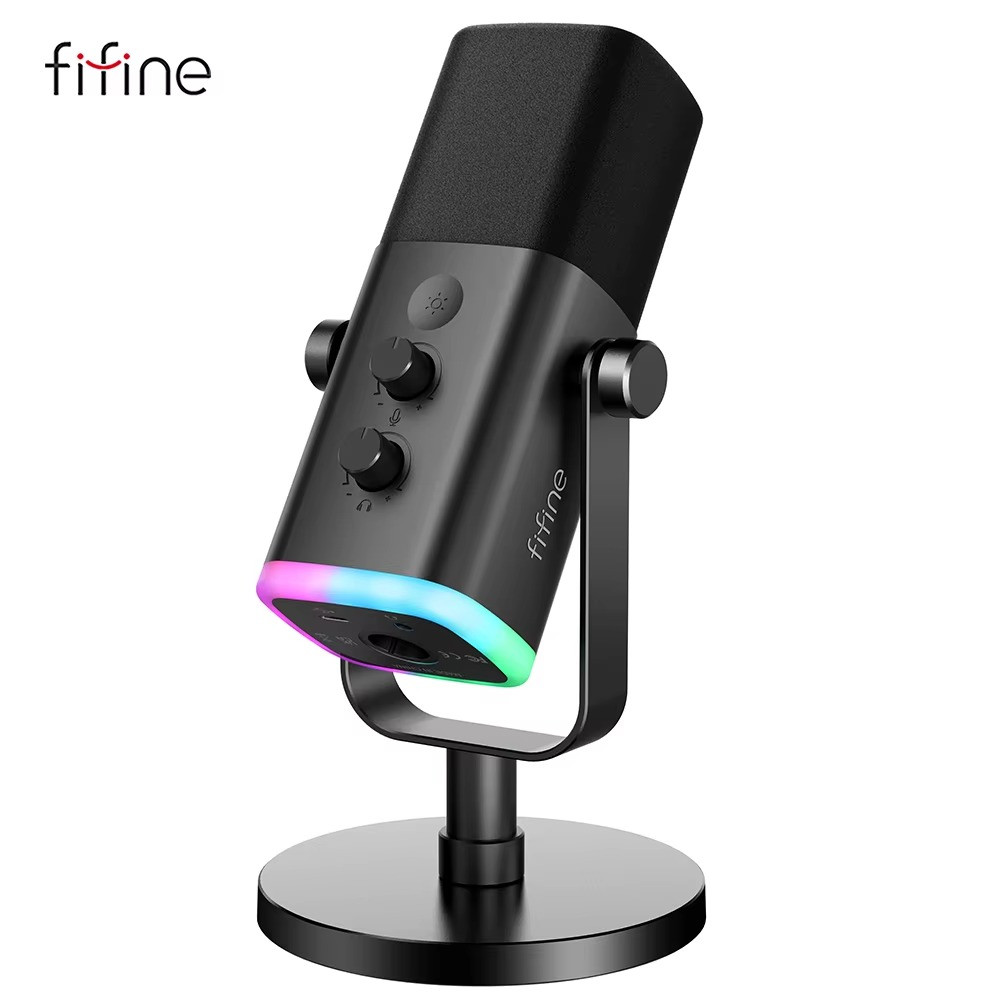 USB/XLR Dynamic RGB Microphone 8″ / 20cm Gaming Streaming Podcast Mic Mute