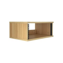 4U Wooden Desktop Studio Rack, Standard Rack for Equipment in Golden Oak Fini…