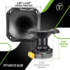 (2) TIMPANO TPT-DH175 SLIM 300W 8 OHM 1″ EXIT PHENOLIC DIAPHRAGM DRIVER + HORN