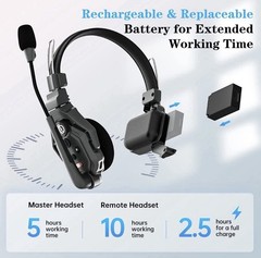 Hollyland Solidcom C1 Single-Ear Master Headset, Single-Ear Full-Duplex Wireless